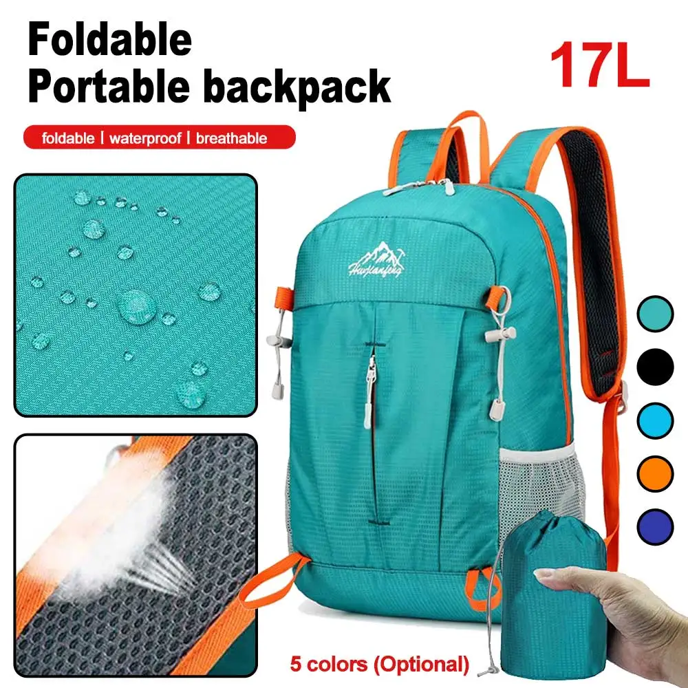 

17L Portable Foldable Backpack Folding Mountaineering Bag Ultralight Outdoor Climbing Cycling Travel Knapsack Hiking Daypack