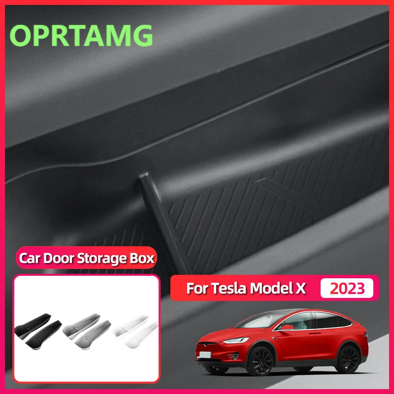 

Для Tesla Model X 2023, дверной слот для хранения, ящик для хранения, салон автомобиля, аксессуары для багажника, модификация автомобиля