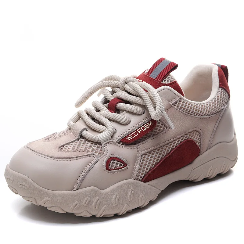 2025 new mesh color matching breathable soft bottom sports cycling casual versatile travel shoes