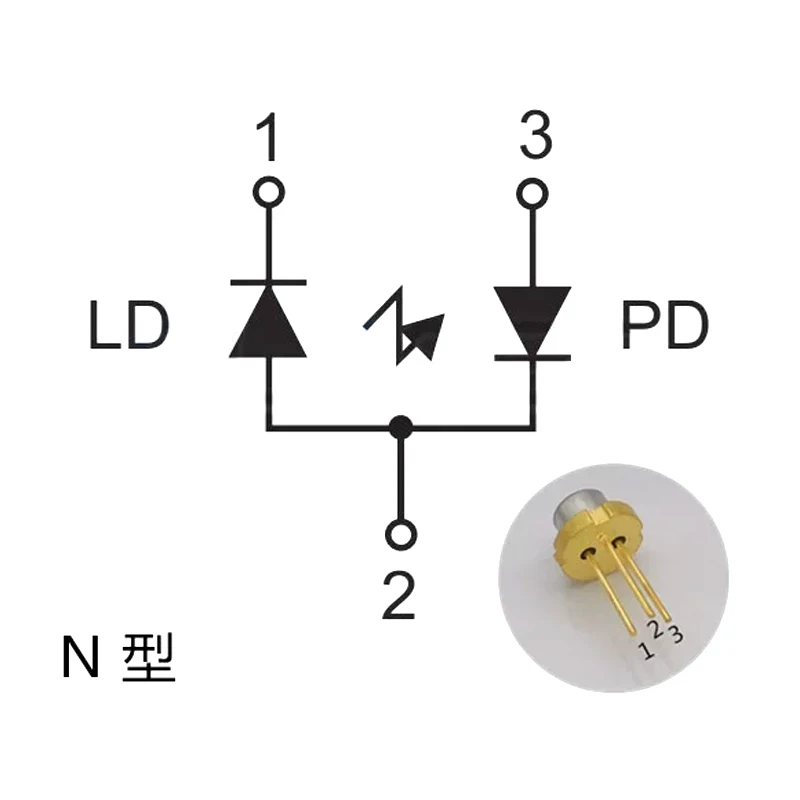 2pc 650nm 10mW Red 5.6 mm Laser Diode N-Type TO-18 LD