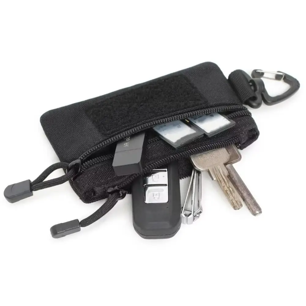 

Small Bag Outdoor Camping Wallet Waist Hanging Organizer Storage Zipper Waist Pouch Oxford Cloth Key Bag Men Coin Purse