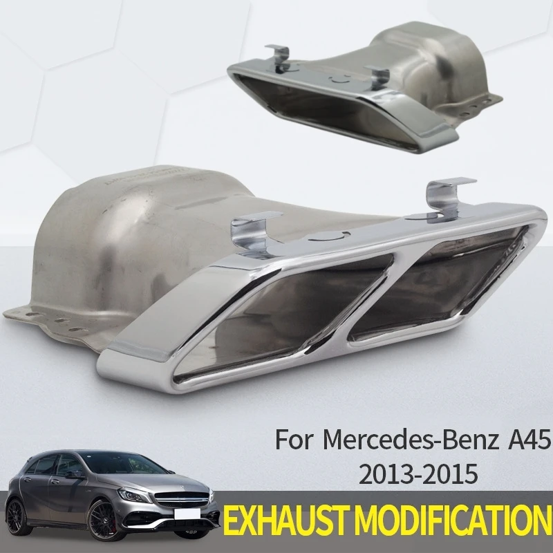 AMG W176 modified tail throat is suitable for 13-15 years Mercedes A45 square outlet exhaust pipe