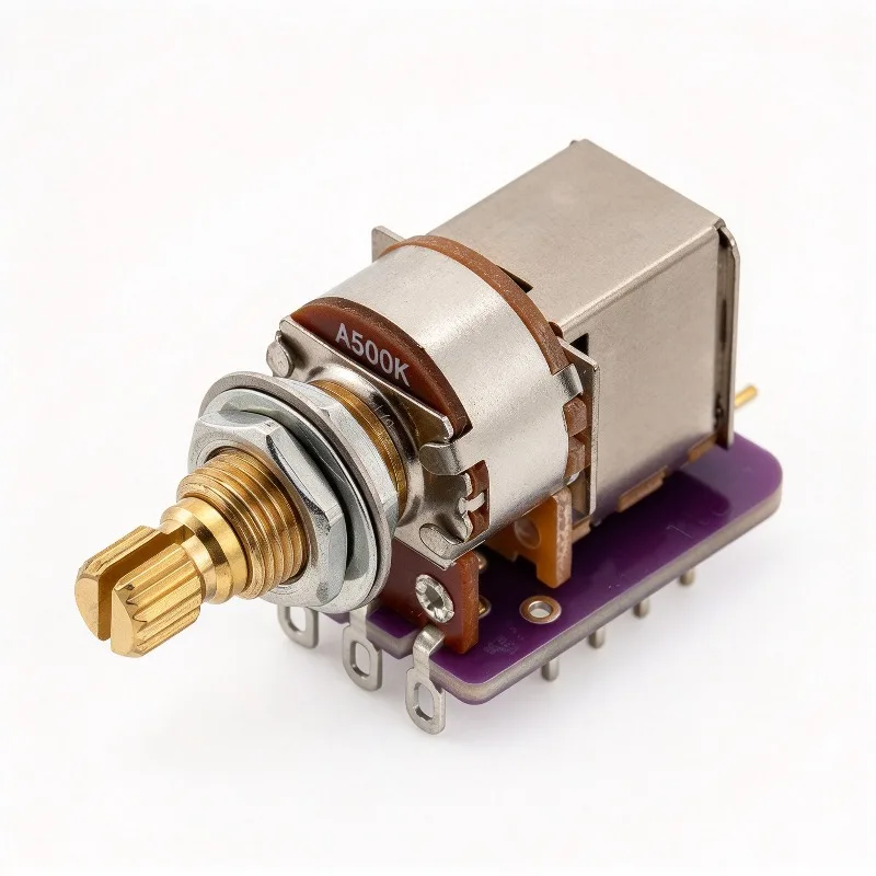 For Electric Guitar Bass Push Pull Potentiometer DPDT A250K B250K A500K B500K 18 Teeth