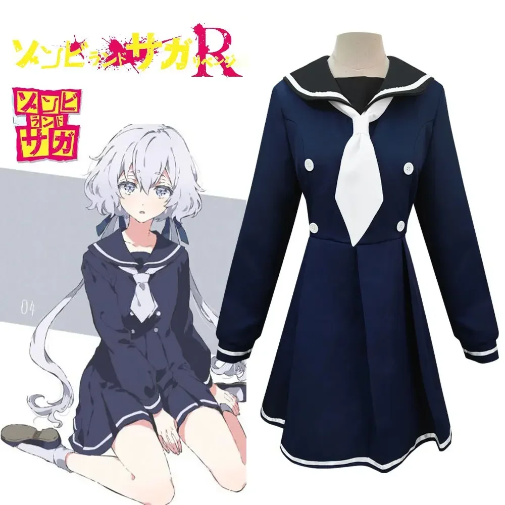 

Zombie Land Saga Anime Cosplay Konno Junko Costume Women's Adult Size Character Outfit for Halloween Party