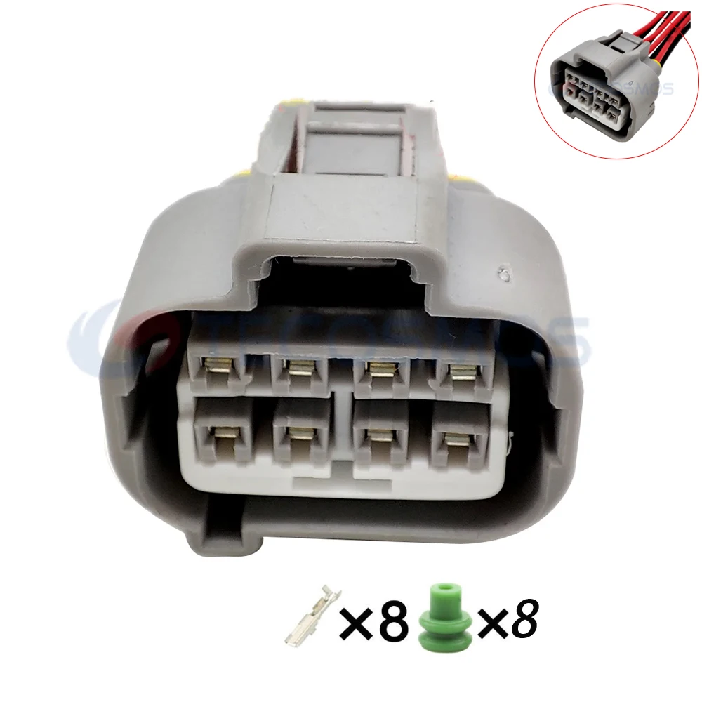 

1/5/10 pcs 8 Pin Female Xenon Headlight Waterproof Plug Terminal Electronic Auto Wire Connector 7283-7080-40