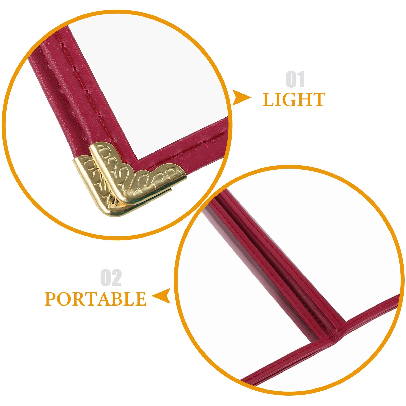 

Restaurant Menu Cover A4 4 Page Transparent Views Durable Page Holder Vibrant Color for Bars Cafes Restaurant Menu Covers