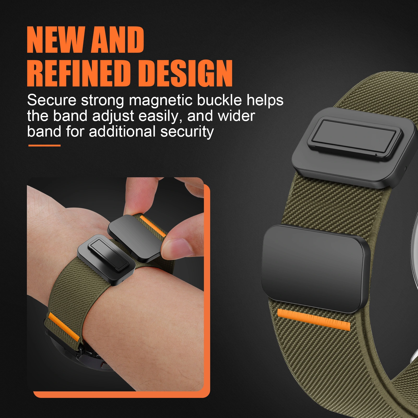 

Magnetic Band For Samsung Galaxy Watch 8 classic 46mm stretch Nylon correa pulseira Bracelet Galaxy Watch 8 44mm 40mm Strap