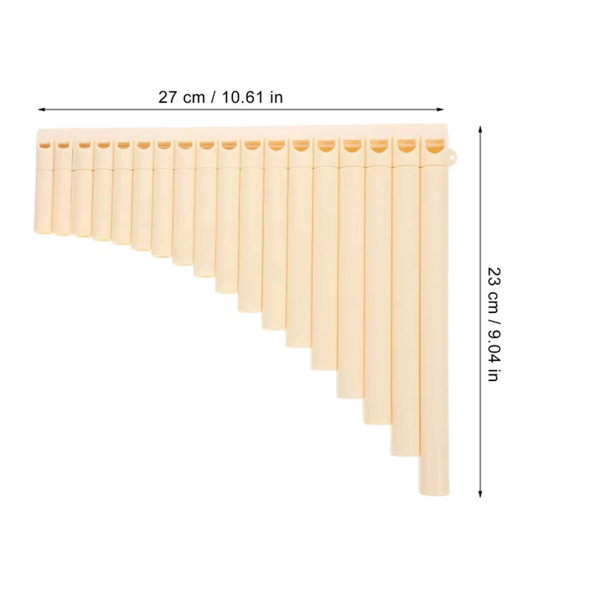 Miwayer 18-Piece Pan Flute Wind Instrument Set C-Key Eco-Resin with Study Guide for Beginners & Music Lovers