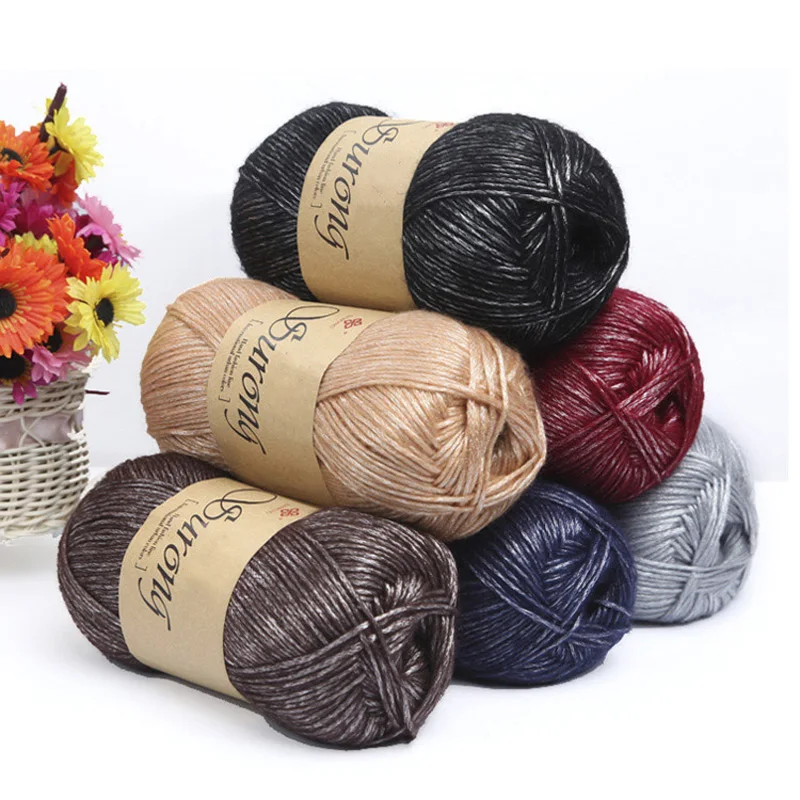 100g/Roll Cotton Knitting Yarn Crochet Needlework Thick Wool Thread Yarn For Handmade Knitting Scarf Sweater Gloves Eco-friendly