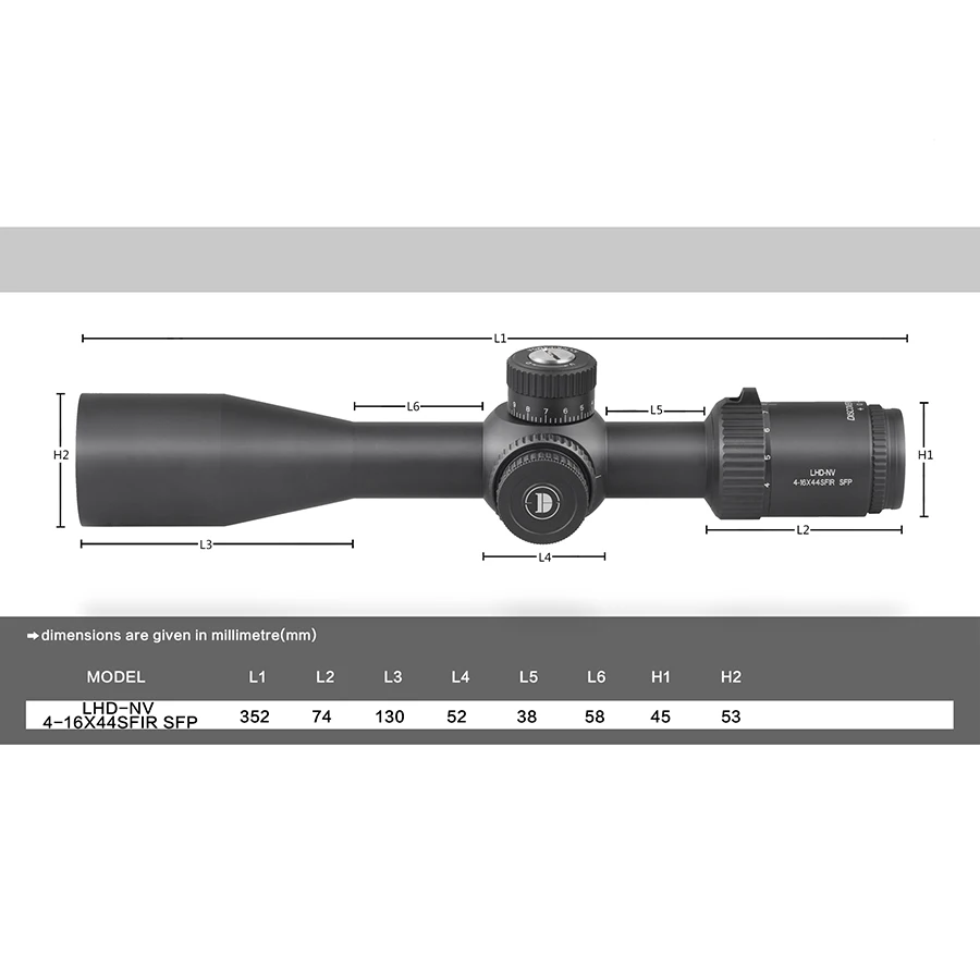 Discovery LHD-NV 4-16X44SFIR Hunting Riflescope Shockproof Side Focus HD Illuminated Scope Optical Sight For Airsoft