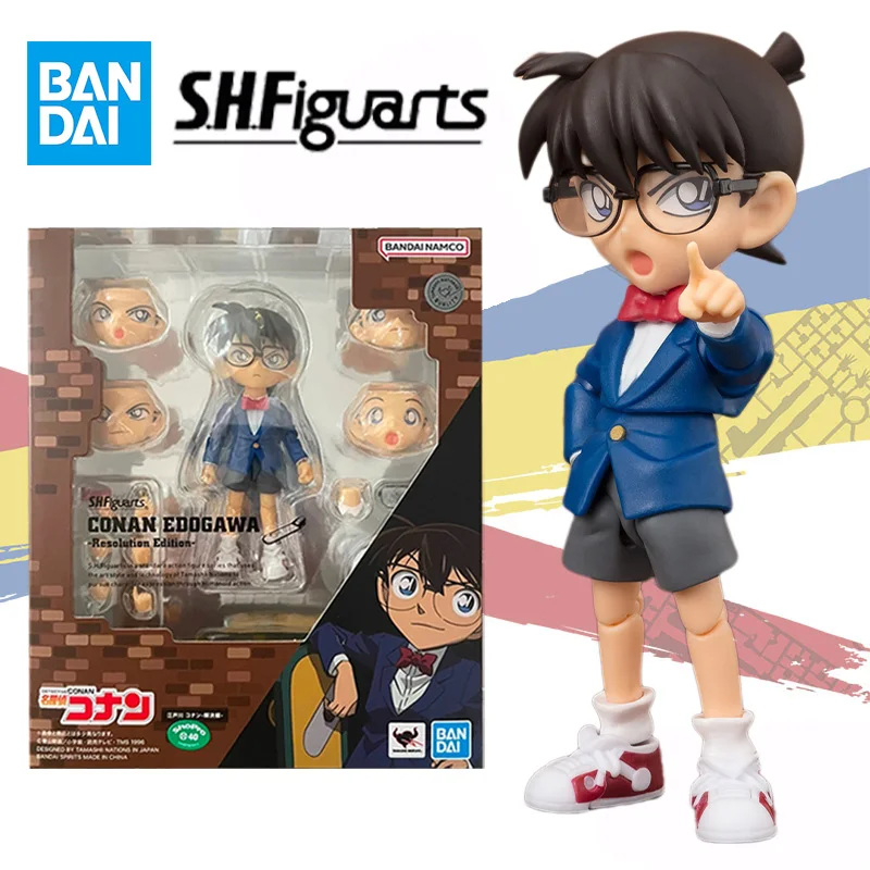 

Bandai Original Genuine SHFiguarts SHF Detective Conan Edogawa Anime Action Figure Finished Model Kit Toy Gifts for Children Kid