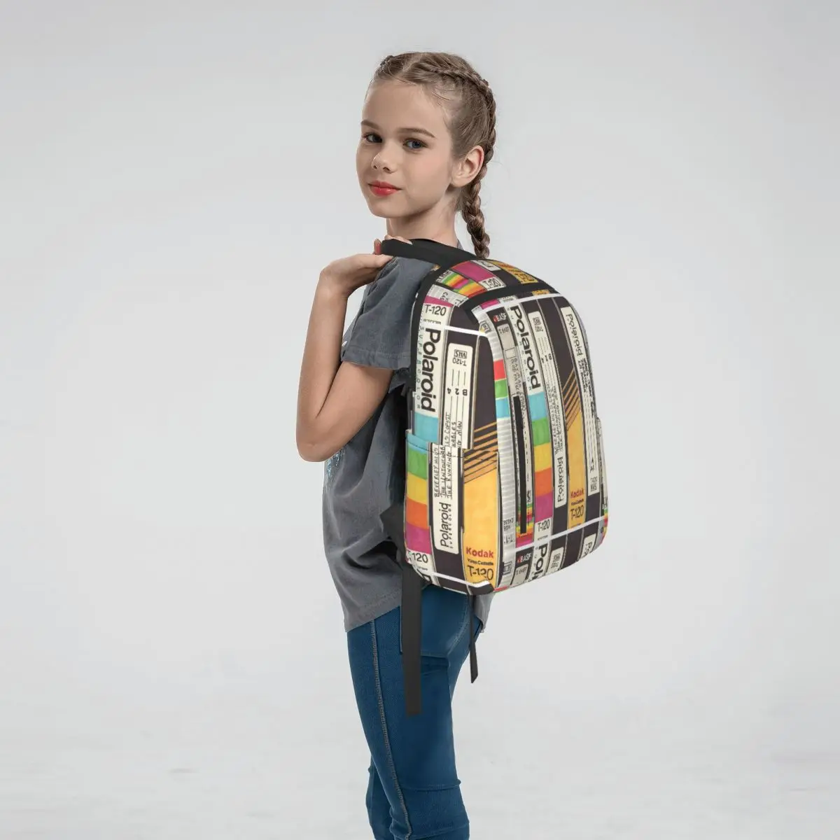 VHS Detail I Backpack Daypack Boys Girls BookBag School Bag Shoulder Bags for Men Women