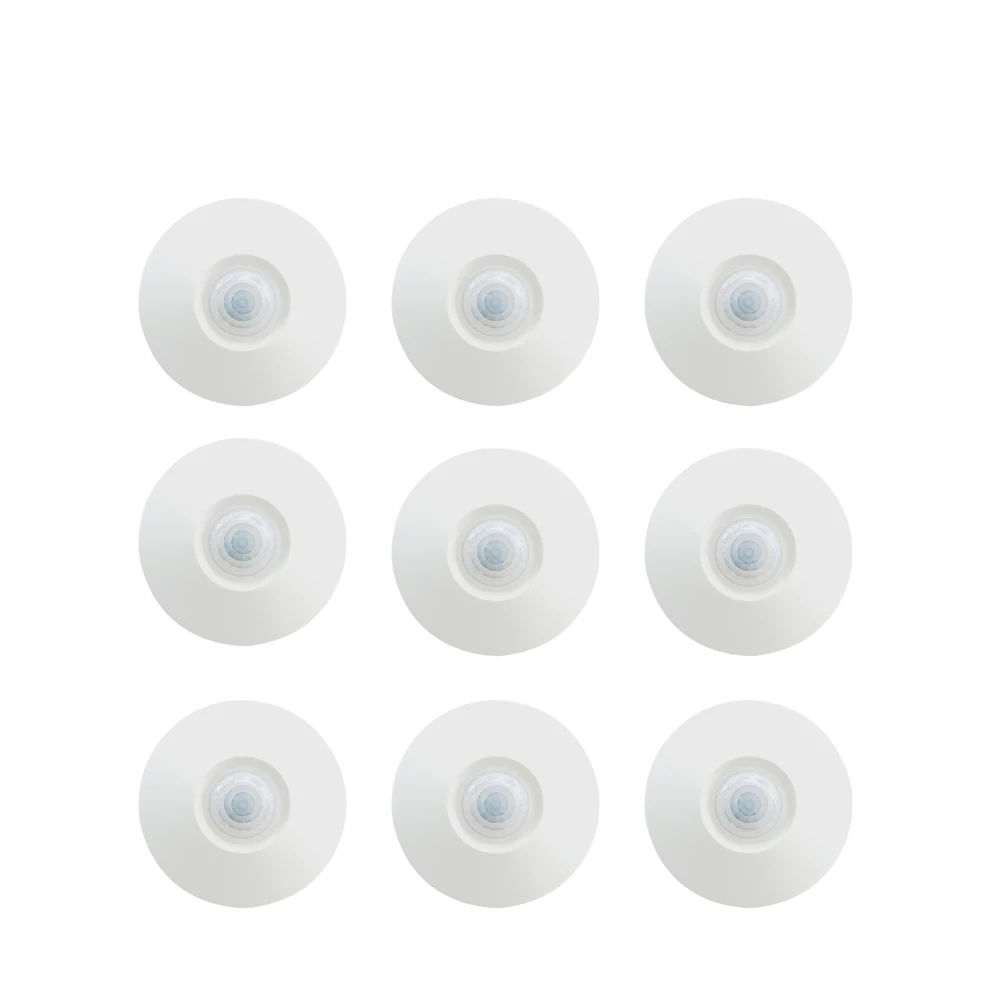 9pcs/Lot Anti-mask 12V Ceilng Wired Microwave Passive Infrared Motion Sensor Detecteur De Mouvemment for Theft System