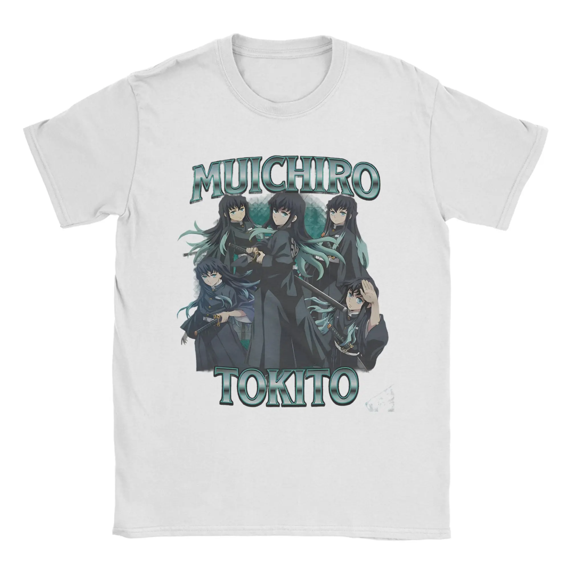 토키토 무이치로 귀멸의 칼날 데몬 슬레이어 남성용 티셔츠 순면 크레이지 티셔츠 크루넥 티셔츠 반팔 상의