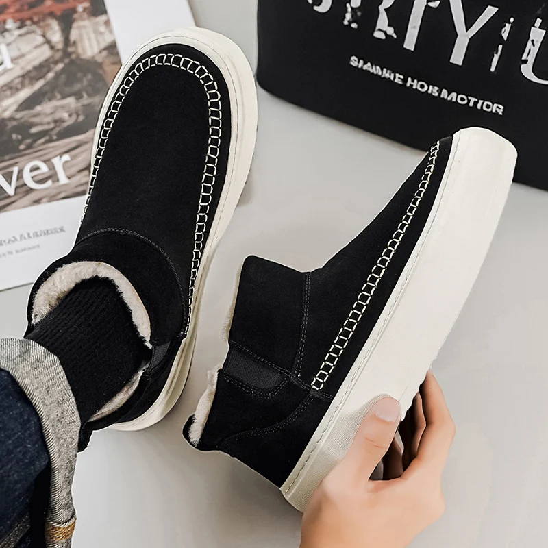 عرض ساخن لعام 2025 أحذية الثلوج الشتوية عالية الجودة للرجال أحذية سميكة عالية الجودة للراحة الخارجية والدفء والترفيه مقاس 39-44 #6