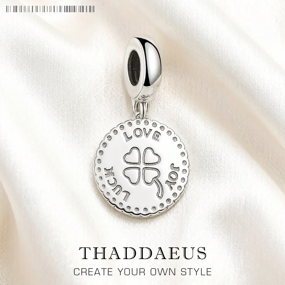 

Love Luck Joy Pendants For Women Men 925 Sterling Silver Fine Jewelry Brand New Summer Vintage Gift