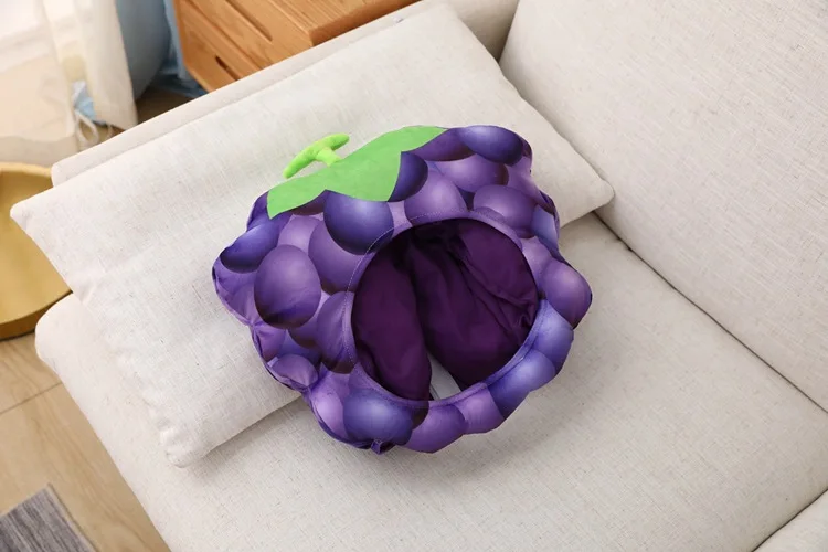 Cute Cartoon Fruit Shaped Hats Grape Headwear Photography Props Multi Styles No Brim round Top Caps for Teens view 3
