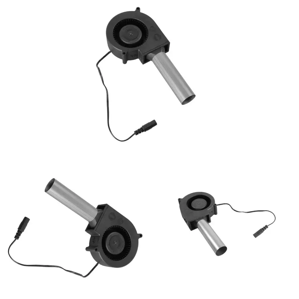 

Вентилятор 12 В с воздуховодом из нержавеющей стали, подходит для разжигания огня на барбекю и рассеивания тепла, большой поток