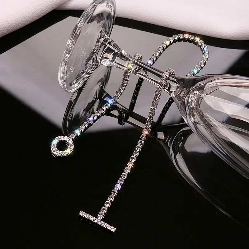 موضة كاملة حجر الراين المختنق قلادة للنساء هندسية كريستال شخصية قلادة حفلات الزفاف مجوهرات هدايا الحفلات