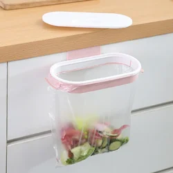 Garbage Bag Holder Kitchen Cabinet Door Basket Hanging Trash Can Waste Bin Garbage Rack Tool Storage Holder Kitchen Organizer