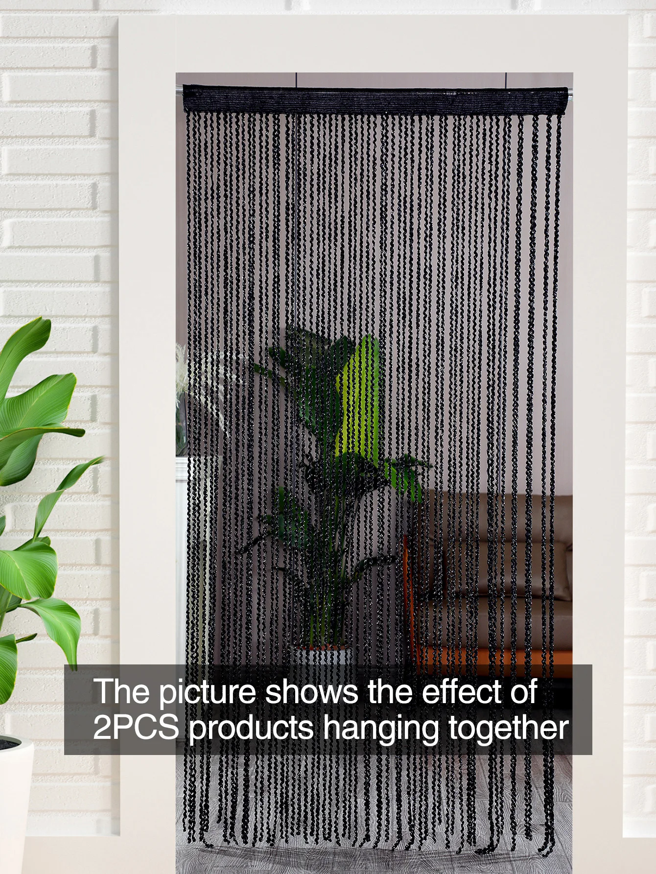 Thread curtain thickened living room entrance partition curtain Wedding door curtain tassel curtain children\'s room decoration