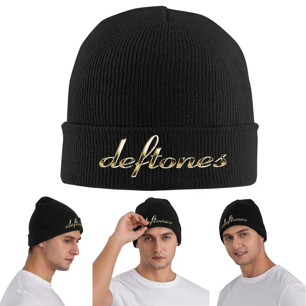 PP Skull Deftone White Ohms Around Warm Knitted Cap Winter Knit Bonnet Hat Skullies Beanies Hip Hop Caps for Unisex