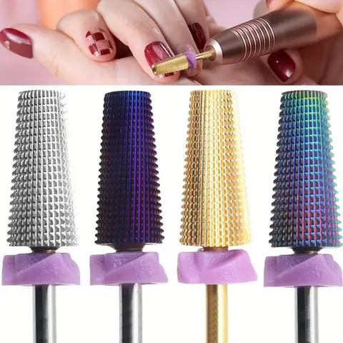 5in1 2XF Tungsten Steel Nail Drill Bits，Multi-Functional Carbide with High Hardness for Long-Term Gel Rem
