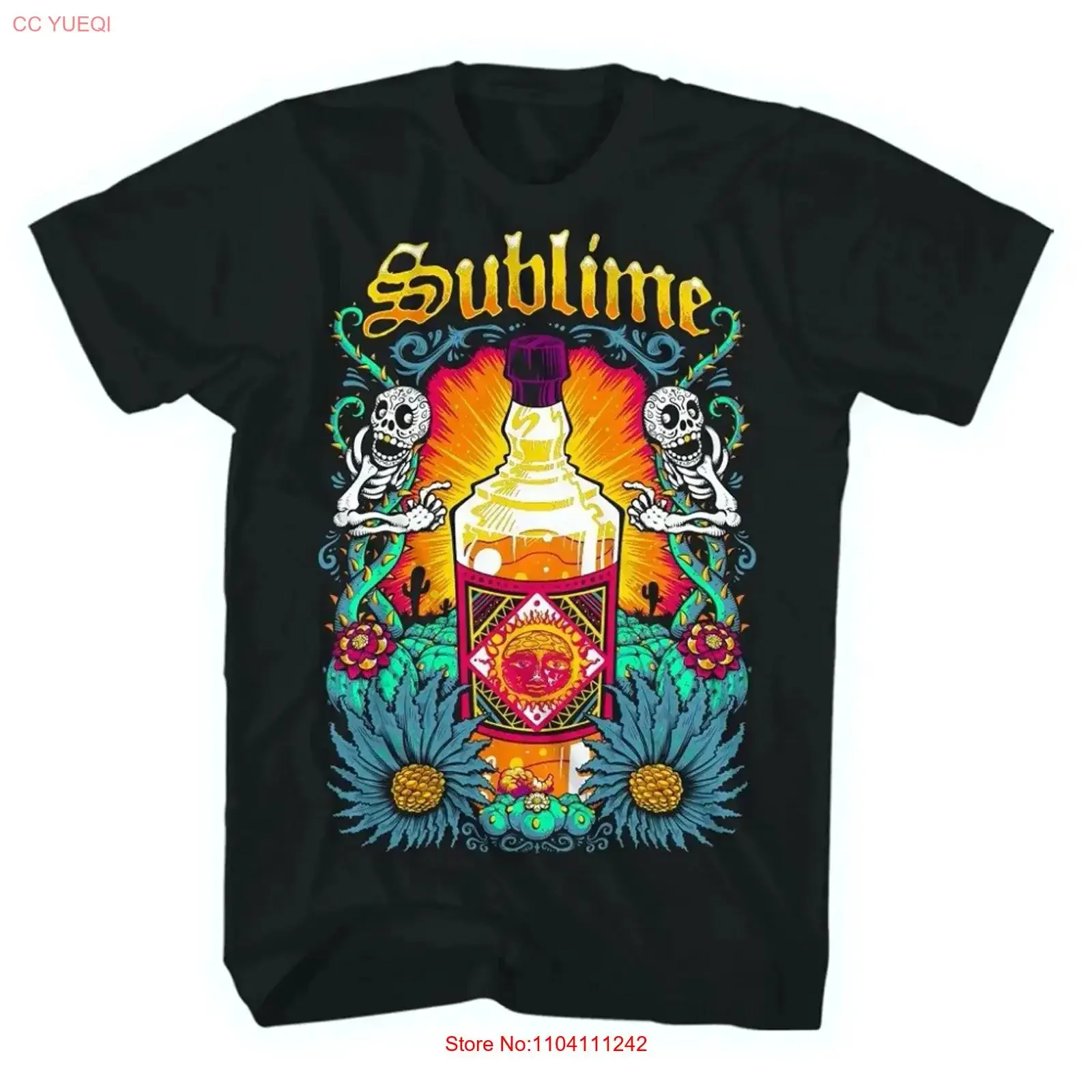 Authentic Sublime Men's Sun Bottle T Shirt S 2XL NEW vintage Washed homme Breathable Versatile Slightly streetwear Stylish Soft