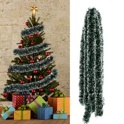 2meter Chunky Snow Tipped Green Tinsel Christmas Tree Decoration Garland Xmas Festival New Year Home Ornaments