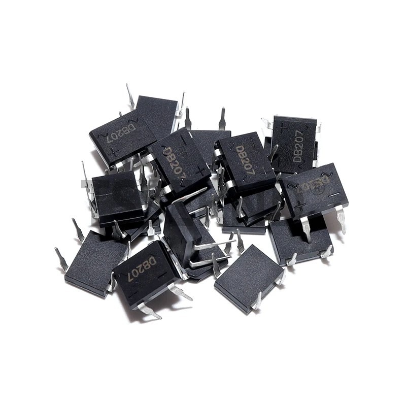 DB207 20PCS DB207 Bridge Rectifier DIP4 1000V 2A DB207S Power Diode Rectifiers Electronic Components IC
