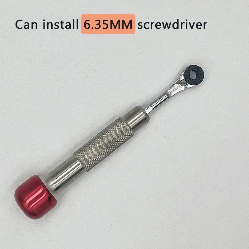 1/4”Ratchet Wrench 1/4” 6.35mm Handle Quick Socket Ratchet Wrench Screwdriver Hex Torque Wrenches EDC Tool Wrench Screwdriver