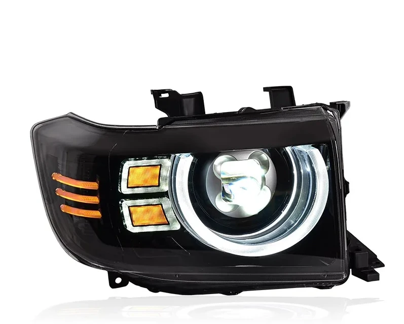 

Автомобильные фары для Toyota Land Cruiser LC70 Lc71lc76lc79, авто светодиодные фары, новейший дизайн с изображением ангельских глаз, передний сигнал