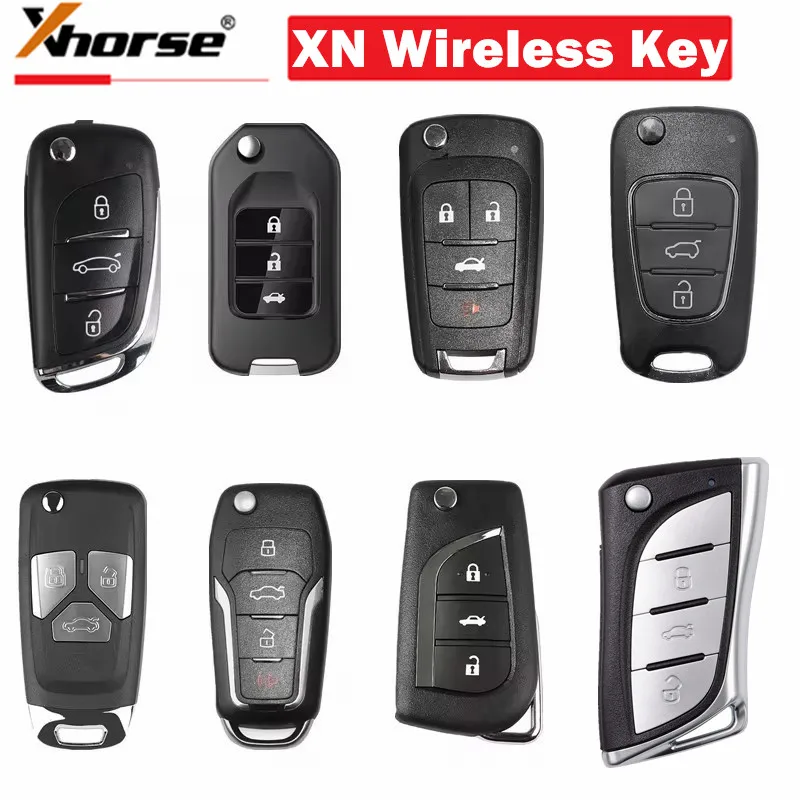 5 Pieces XHORSE XN Wireless Remote Key XNDS00EN XNHO00EN XNBU01EN XNHY02EN XNAU01EN XNFO01EN XNTO00EN XNAU02EN XNLEX0EN Key