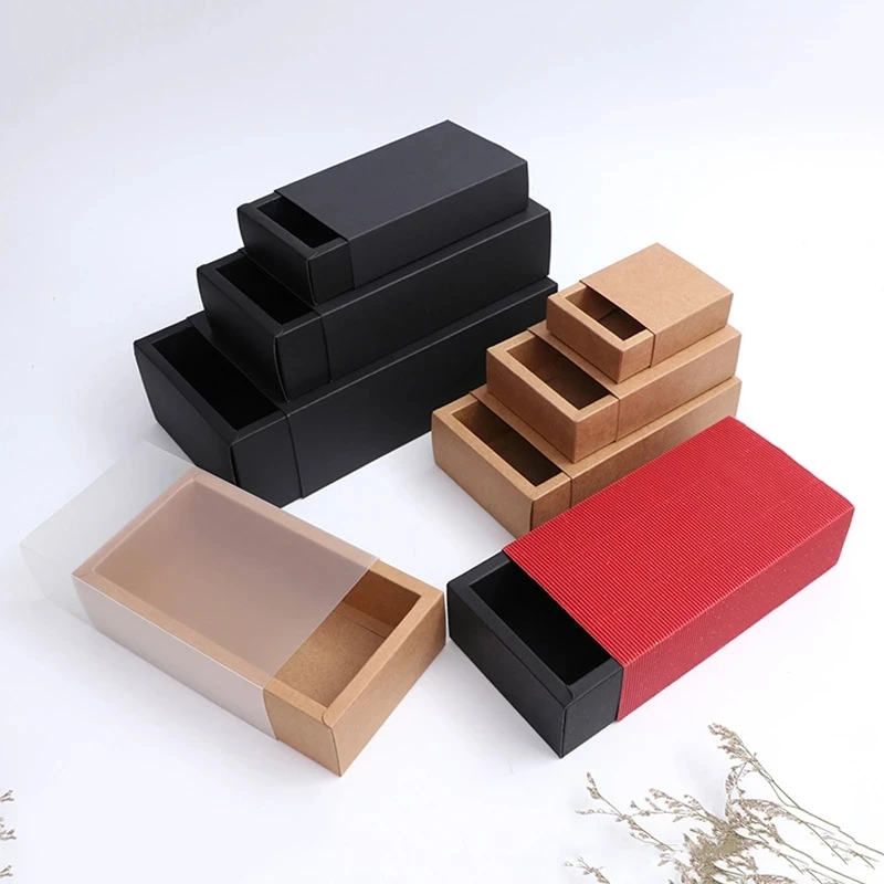 

10pcs Blank Kraft Paper Gift Box Brown Cardboard Handmade Soap Box Wedding Present Boxes Christmas Favor Present Boxes Packing