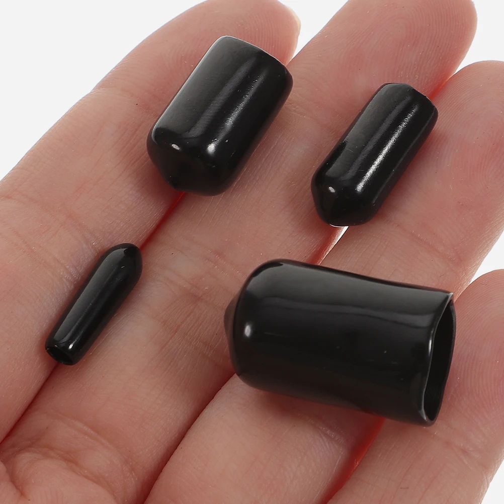 

80pcs Thread Protectors Rubber End Caps 3mm 6mm 9mm 12mm Furniture Screw Covers Sealing Plugs For Pipes Tubes Hardware