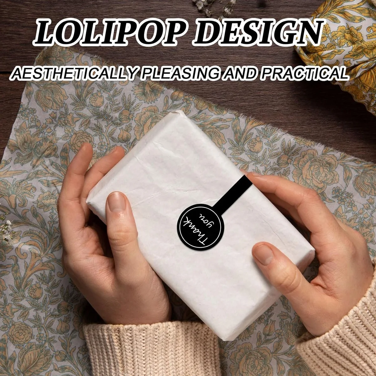 200 قطعة/الحزمة أسود شكرًا لك ملصق ختم طويل لتغليف الخبز DIY ملصقات ختم الهدايا 3X10CM #5