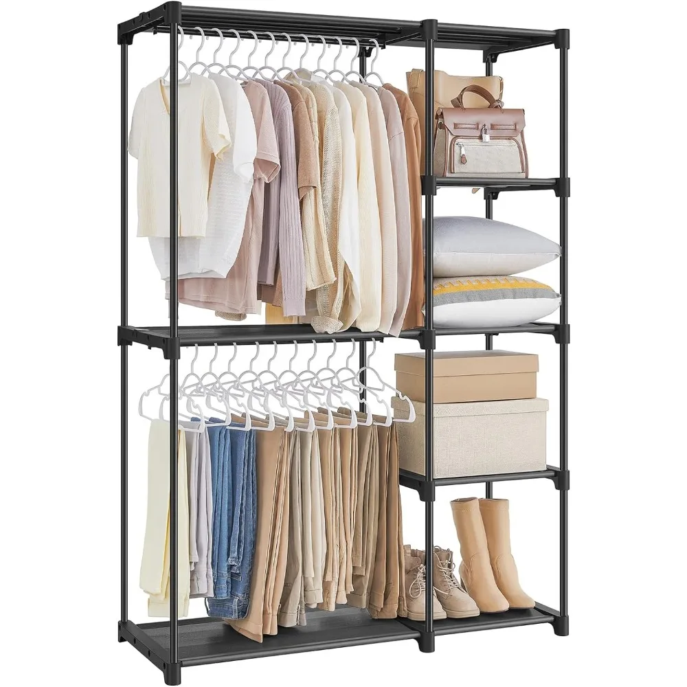 

SONGMICS Portable Closet, Freestanding Closet Organizer, Clothes Rack with Shelves, Hanging Rods, Storage Organizer, for Cloakro