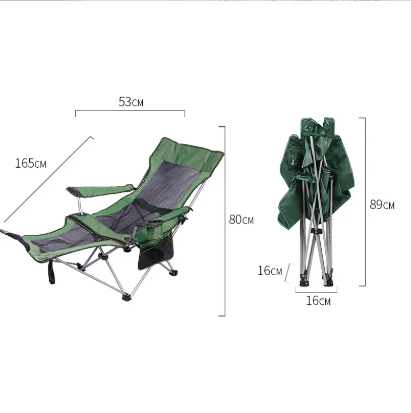 folding chair Collapsible with Cup Holder dual-use leisure camping picnic lounge portable fishing beach chairs