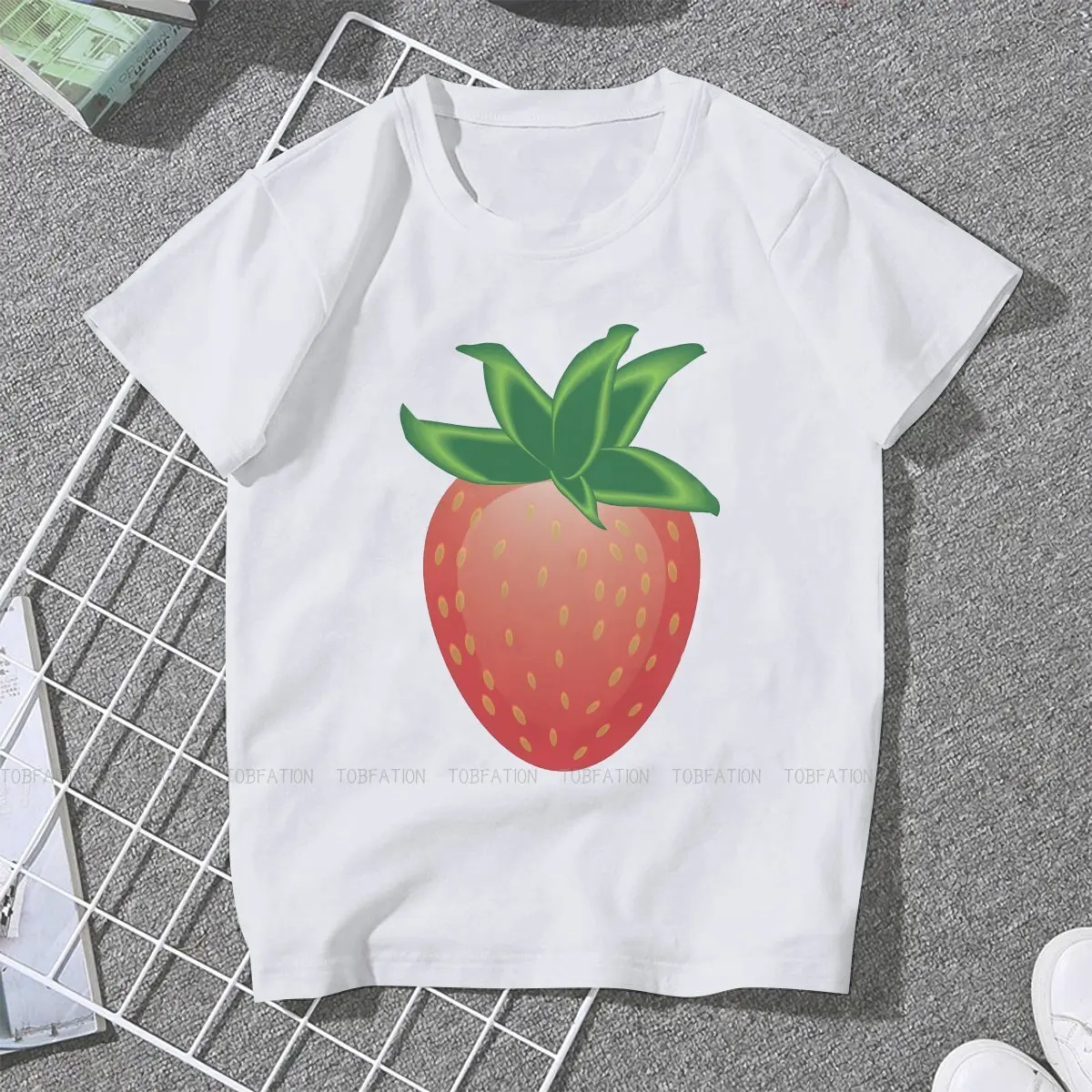 Strawberry Harajuku TShirt  Foodies Creative Casual T Shirt Female Short Sleeve Special Gift Idea