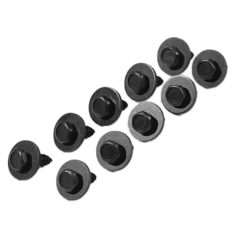 20Pcs/Set Self Tapping Tapper Screw And Washer For BMW 4.8 x 19 mm Black 8mm Self Tapping Tapper Screws