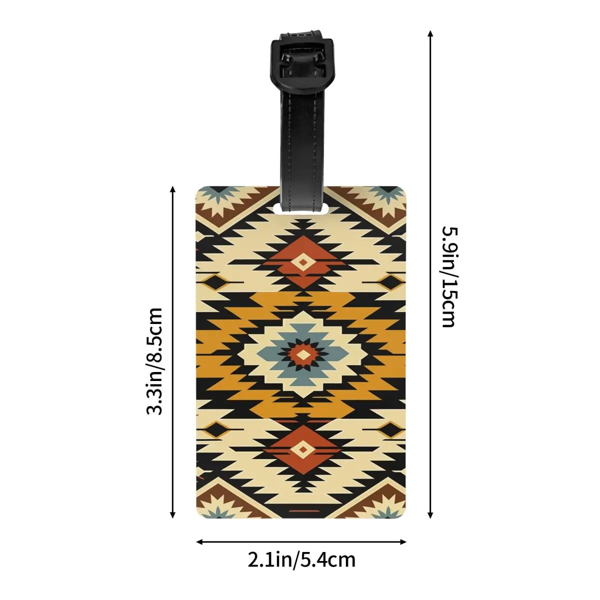 Native American Patterns Gepäckanhänger für Reisekoffer, Sichtschutz, Name, Ausweis