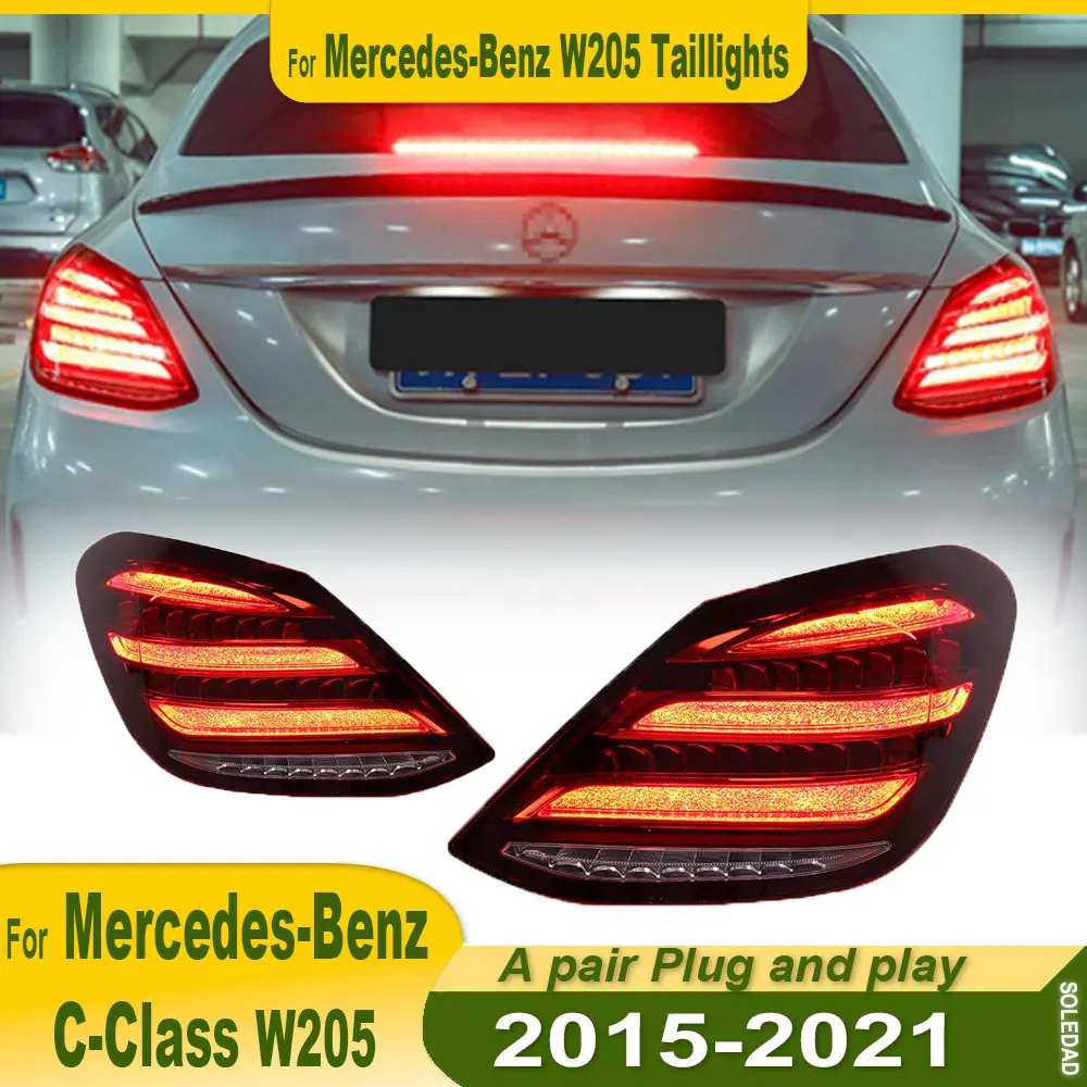 Taillights For Mercedes-Benz C-class W205 C200 C260 C63 2015-2021 LED taillight assembly DRL signal light retrofitted S-class