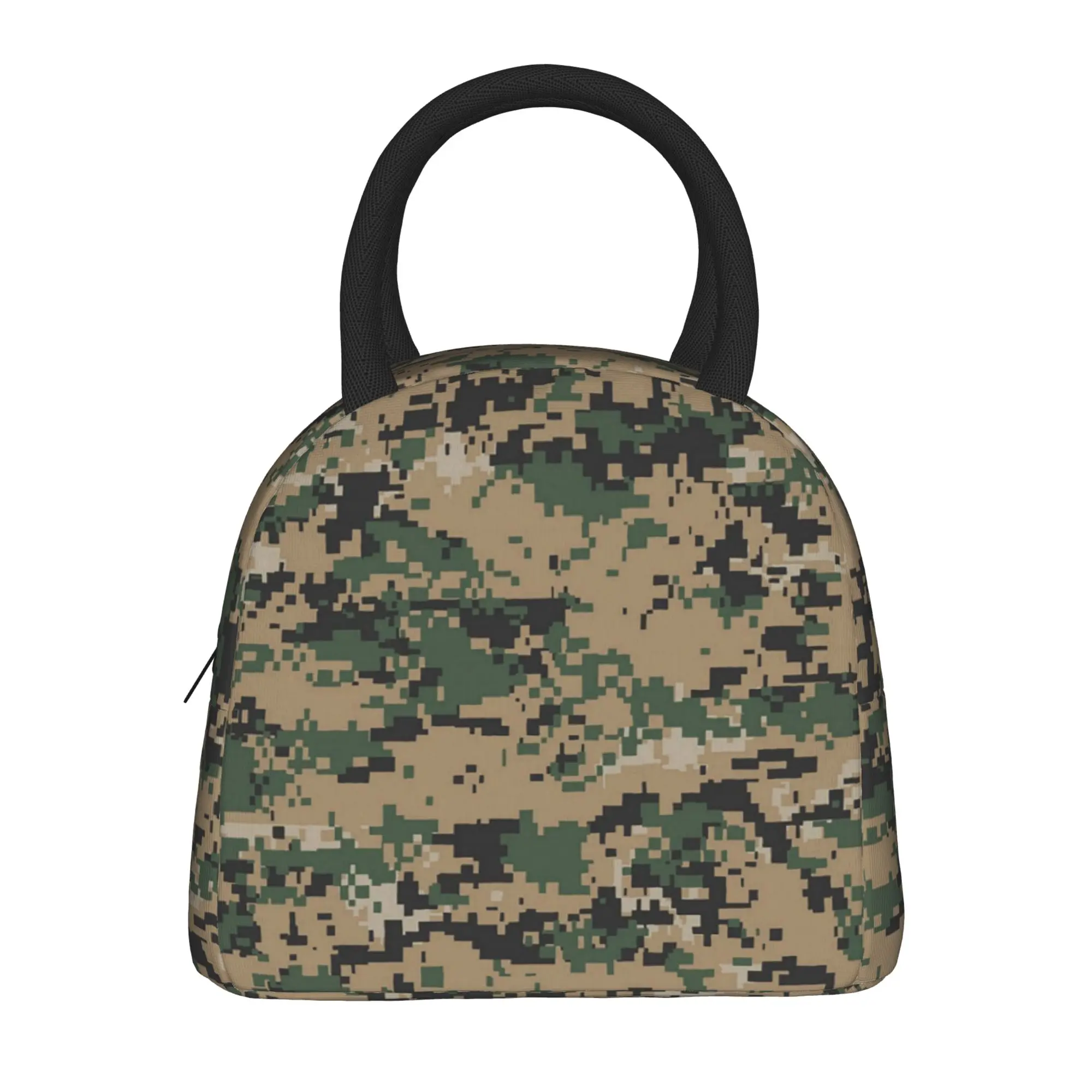 Camouflage Insulated Lunch Bag Portable United States Woodland Lunch Container Cooler Bag Tote Lunch Box School Travel Men Women