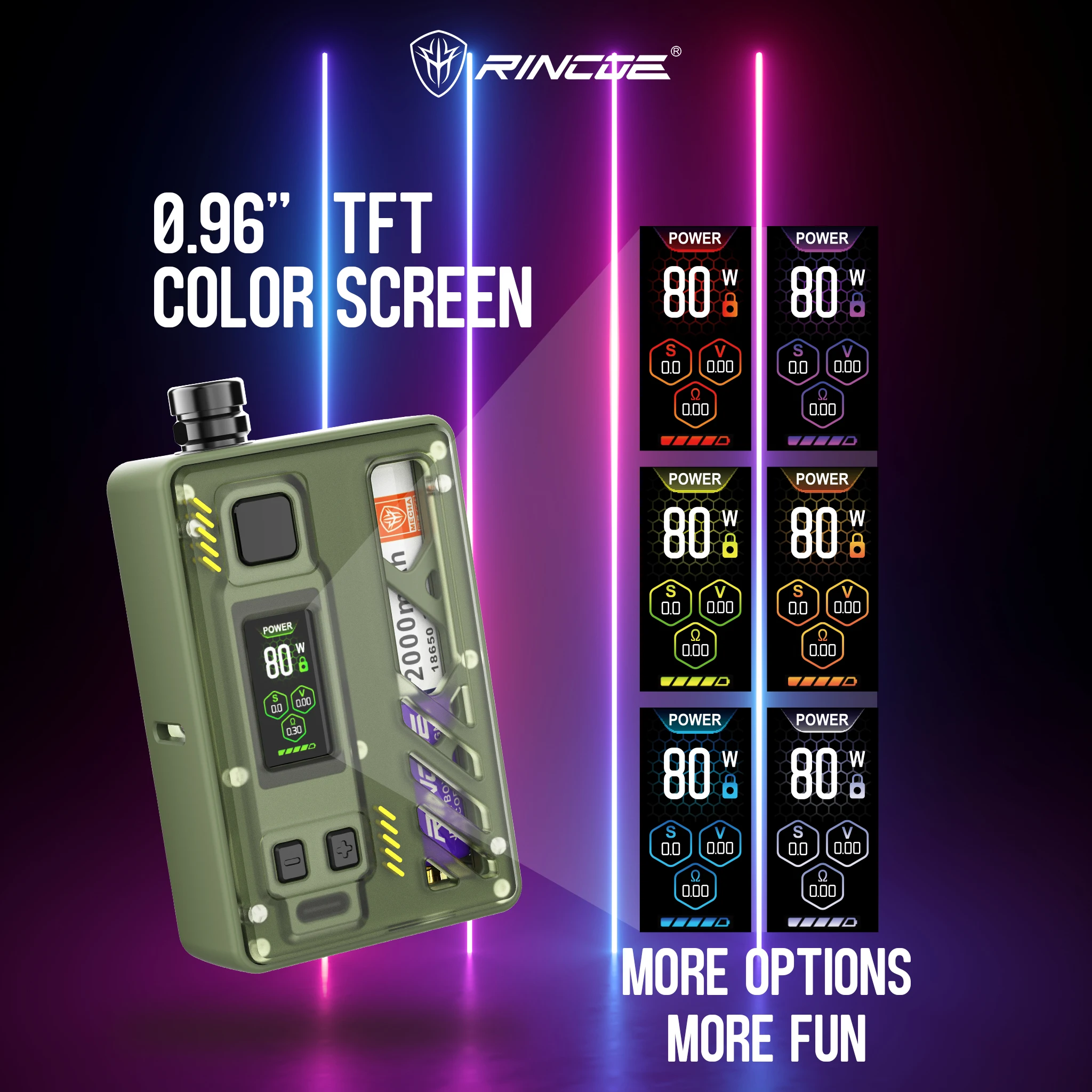 طقم تبخير سجائر Rincoe-mano AIO Ultra RTA ، لفائف RTA ذاتية الصنع ، خزان بورو ، Vape مع جراب إلكتروني ، بخاخ ، بخاخ ، أصلي ، 80 واط