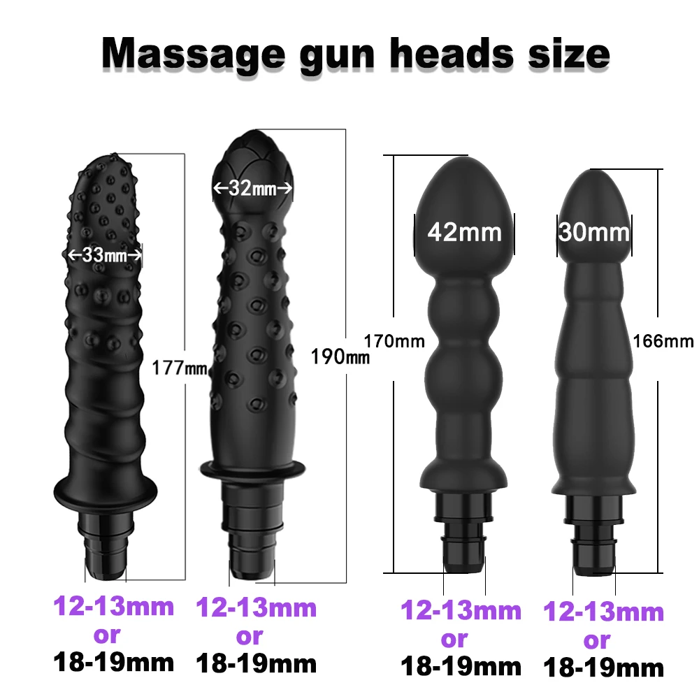 XFOX Adult Massage Gun Head for Women Sex Machine Dildo Dick Vaginal Vibrator Strike Sex Toy Fascial gun Crystal Head