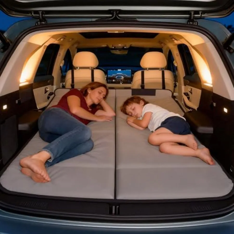 

Мягкий флокированный матрас-кровать для кемпинга в багажнике внедорожника, складной, портативный, не надувной, для отдыха в автомобиле