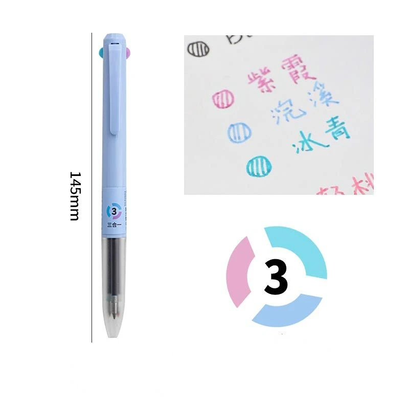 3-farbiger Gelstift, kreative koreanische Einfachheit, fester bunter Gelstift, niedliches Briefpapier, Scrapbooking, Gelstift, schöner Studentenbedarf – Detail 12