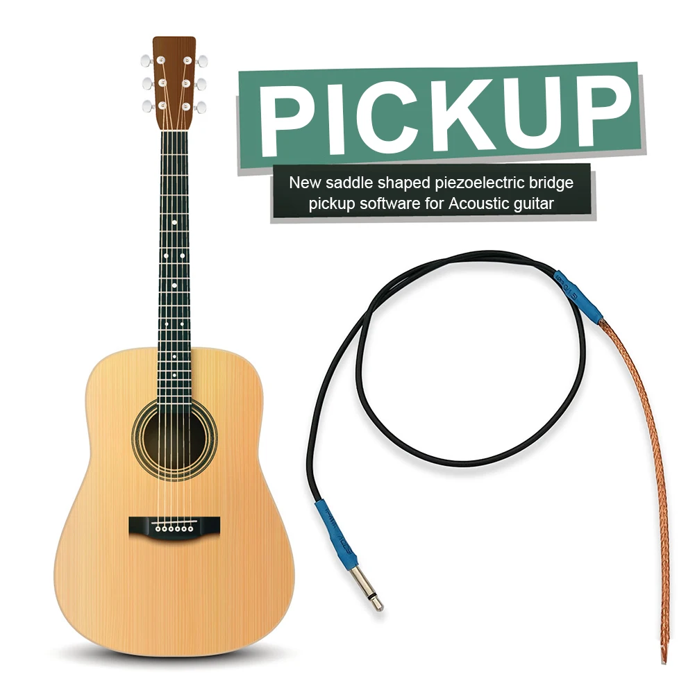 

Folk Acoustic Guitar Pickup Stick Professional Guitar Saddle Piezo Bridge Pickup Soft Strip Guitar Parts Accessories