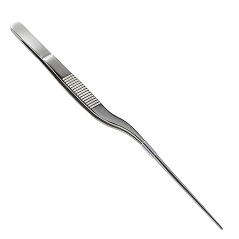 1 Piece Ear Nose Earpick Wax Removal Forceps Angled Clamp Nasal Tool Curved Earwax Tweezers Clip Eyelash Remover Cleaner Tweezer