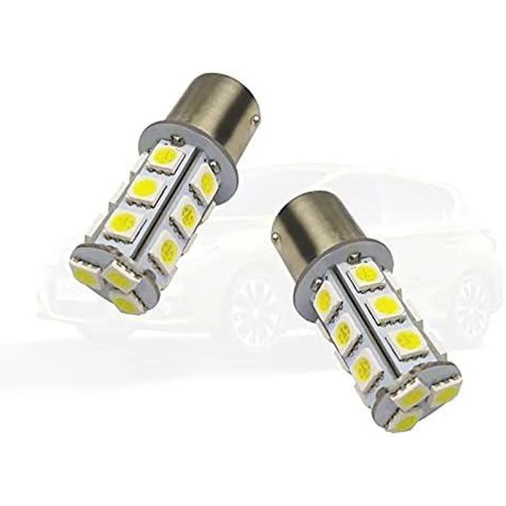 4Pcs Car 12V 6W 18LED 1156  Brake Reversal Taillight Bulb 6000K Driving Lamp White Super Bright High power LED